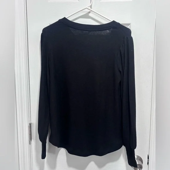 💚Buffalo David Bitton Elegant Black Blouse - Picture 3 of 8